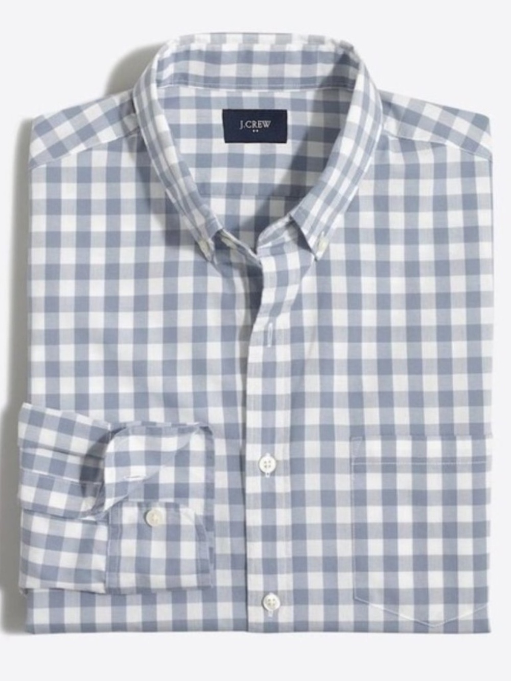 J. Crew Classic Gingham Washed Button Down Oxford Shirt